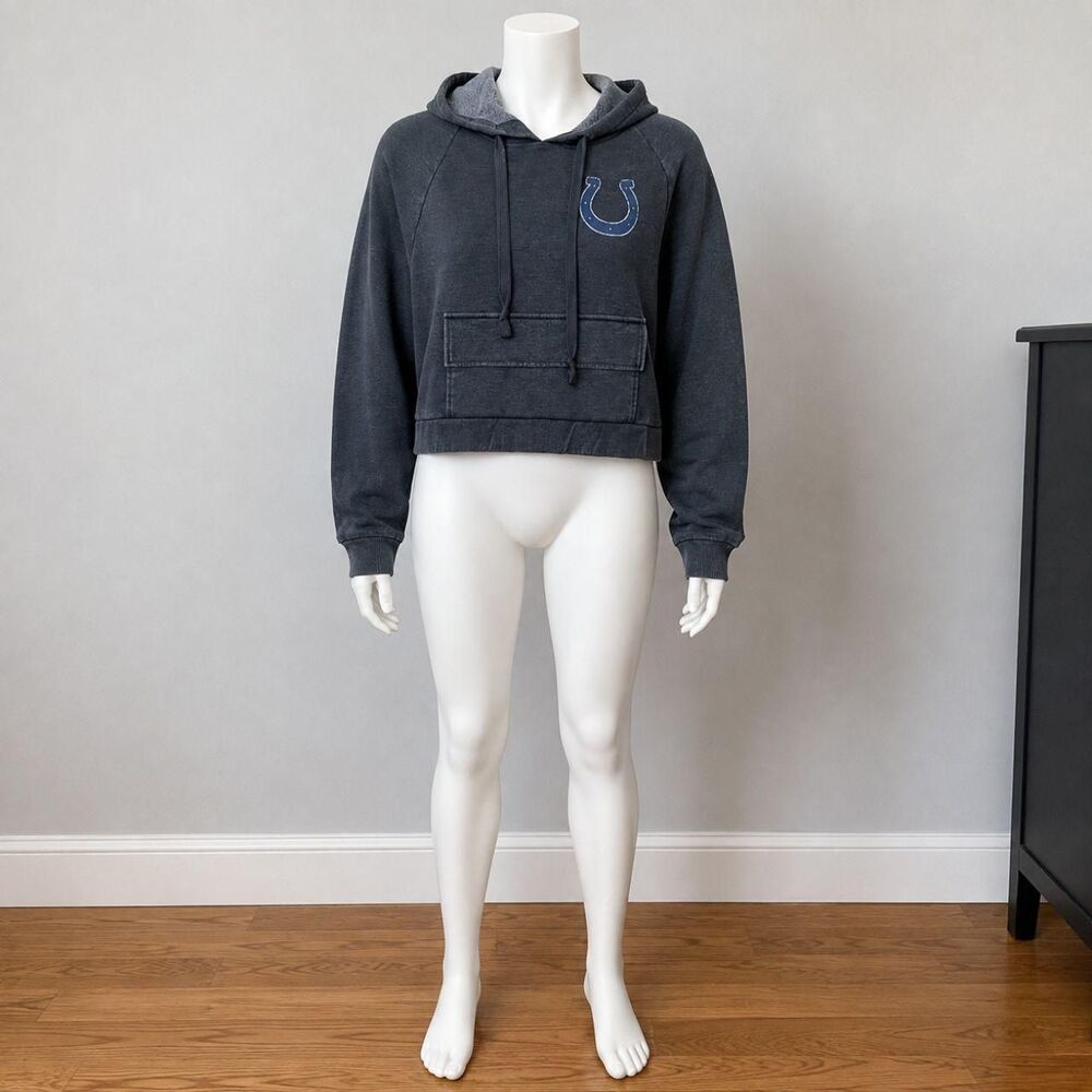 Nfl Women's Grey and Blue Hoodie